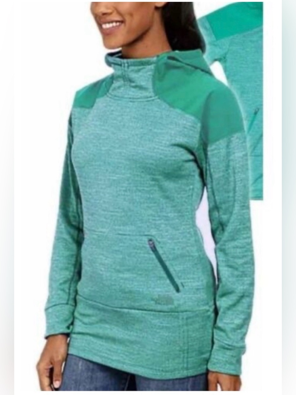 The North Face Men’s Teal Crewneck Hoodie Pullover